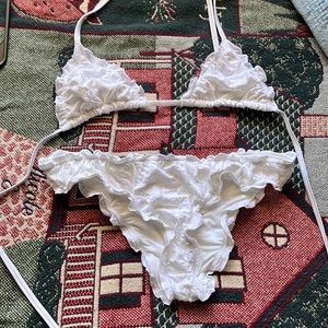 never been worn white Aerie bikini